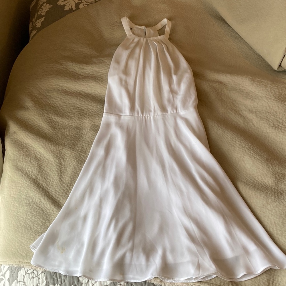 Sheer formal white dress